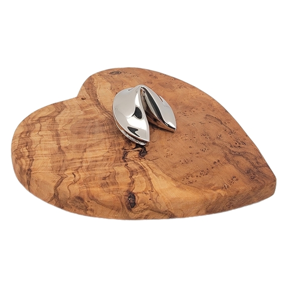 Vintage Silver Plated Fortune Cookie Trinket Box Keepsake - Picture 3 of 7